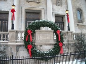 Advent Wreath in front of Holy Name Church